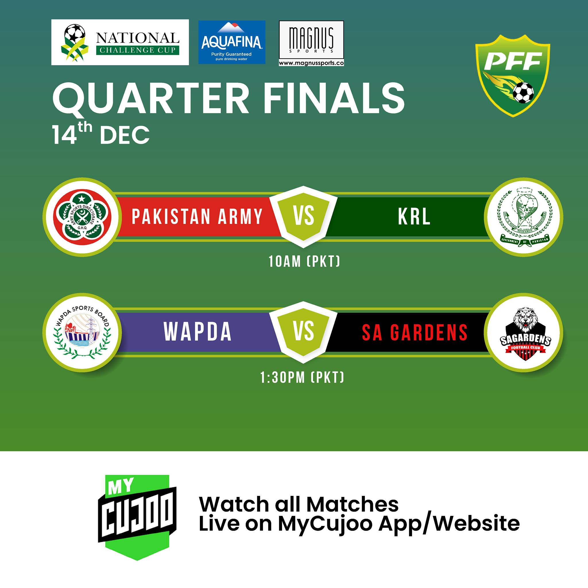 The Quarter Finals begin... - Pakistan Football Federation | Facebook