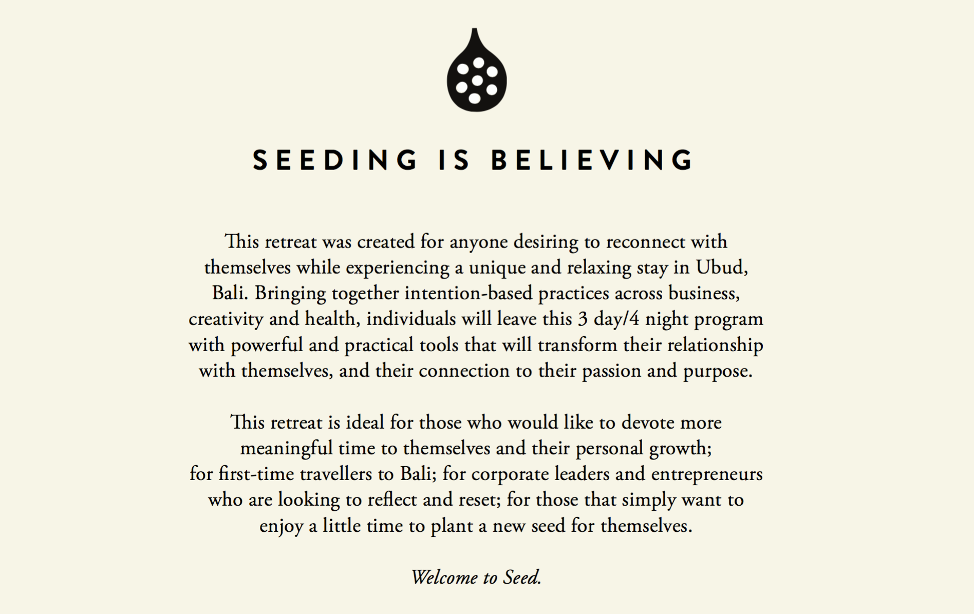 SEED Retreats