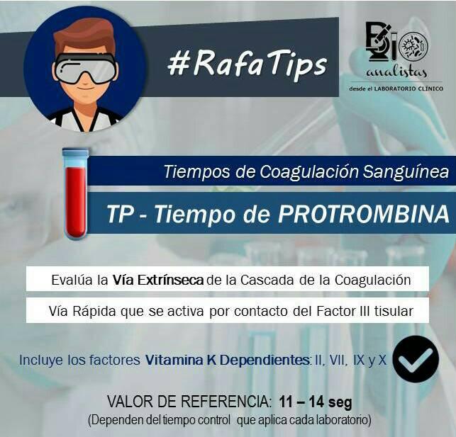 #RafaTips Tiempos de Coagulación... - Rafa Bioanalista | Facebook