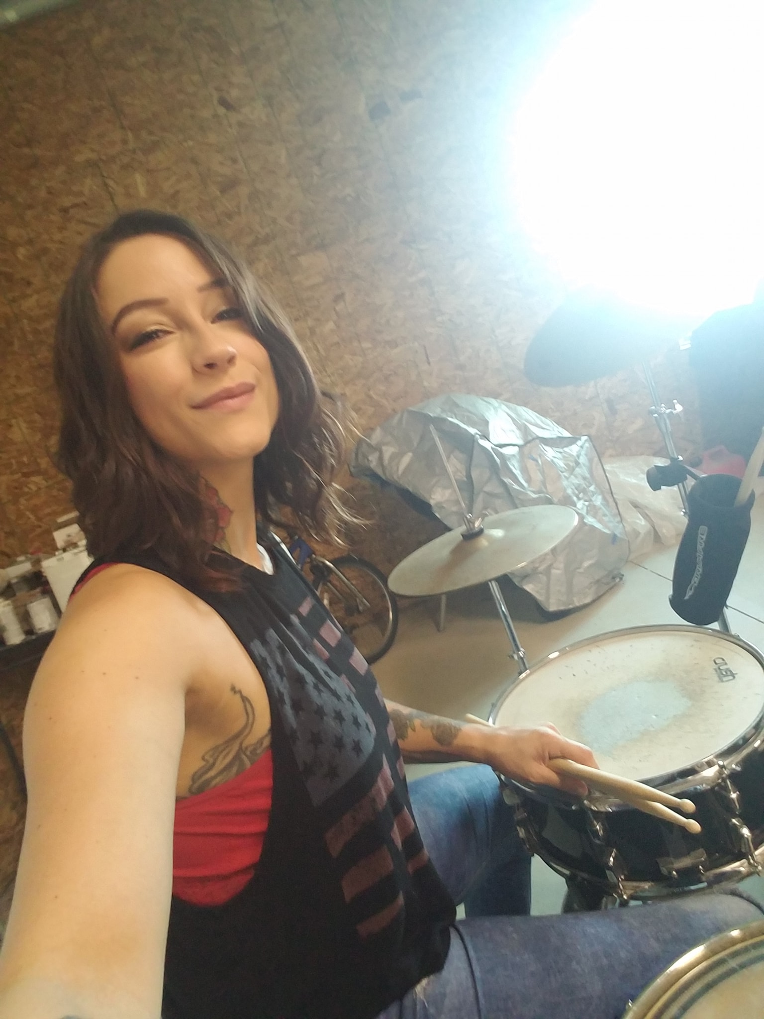 Callie Jane Rocks - I'm lighting up the drum kit instead of fireworks ...