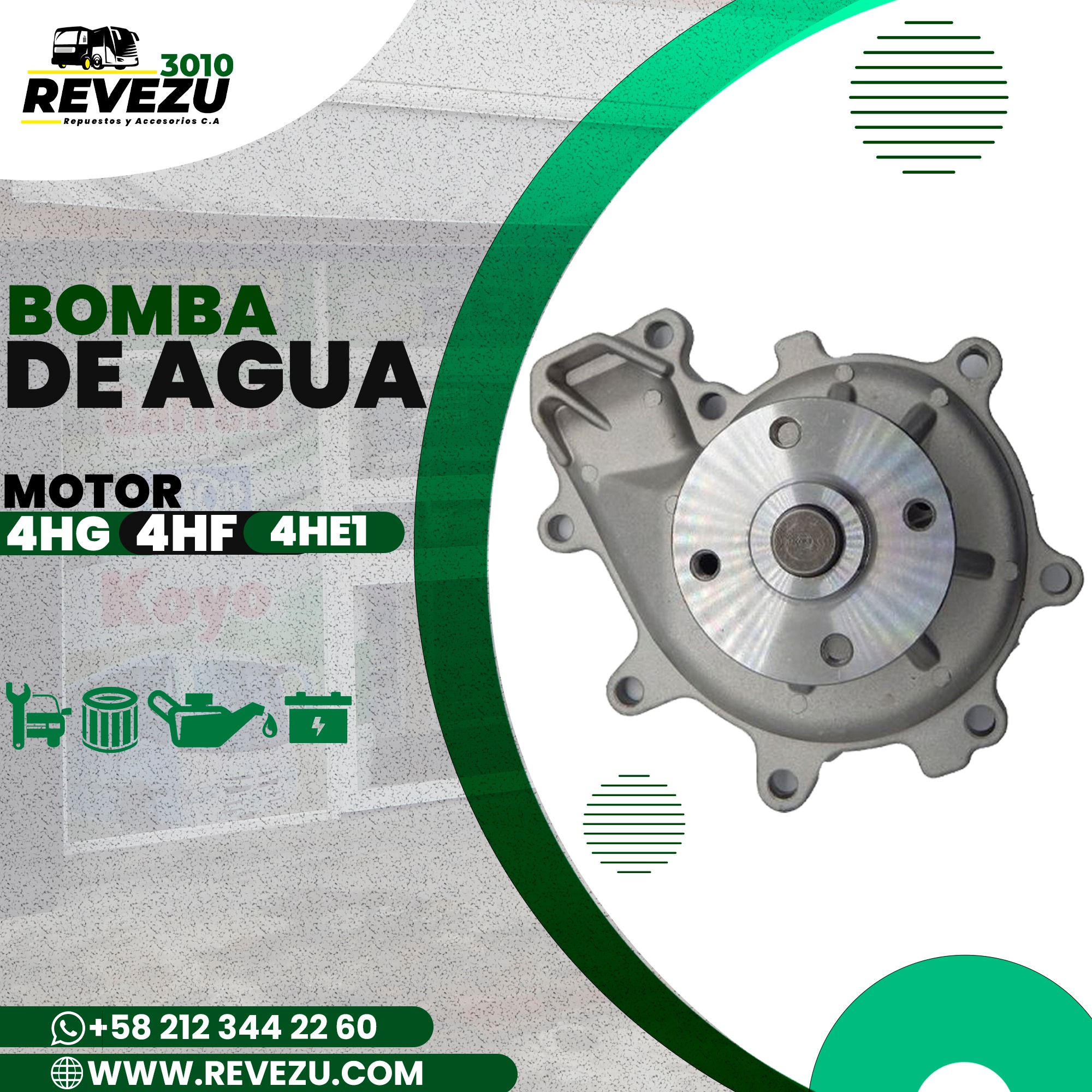 🔰 Bomba Agua apllica para motor... 4HG... - Repuestos Revezu