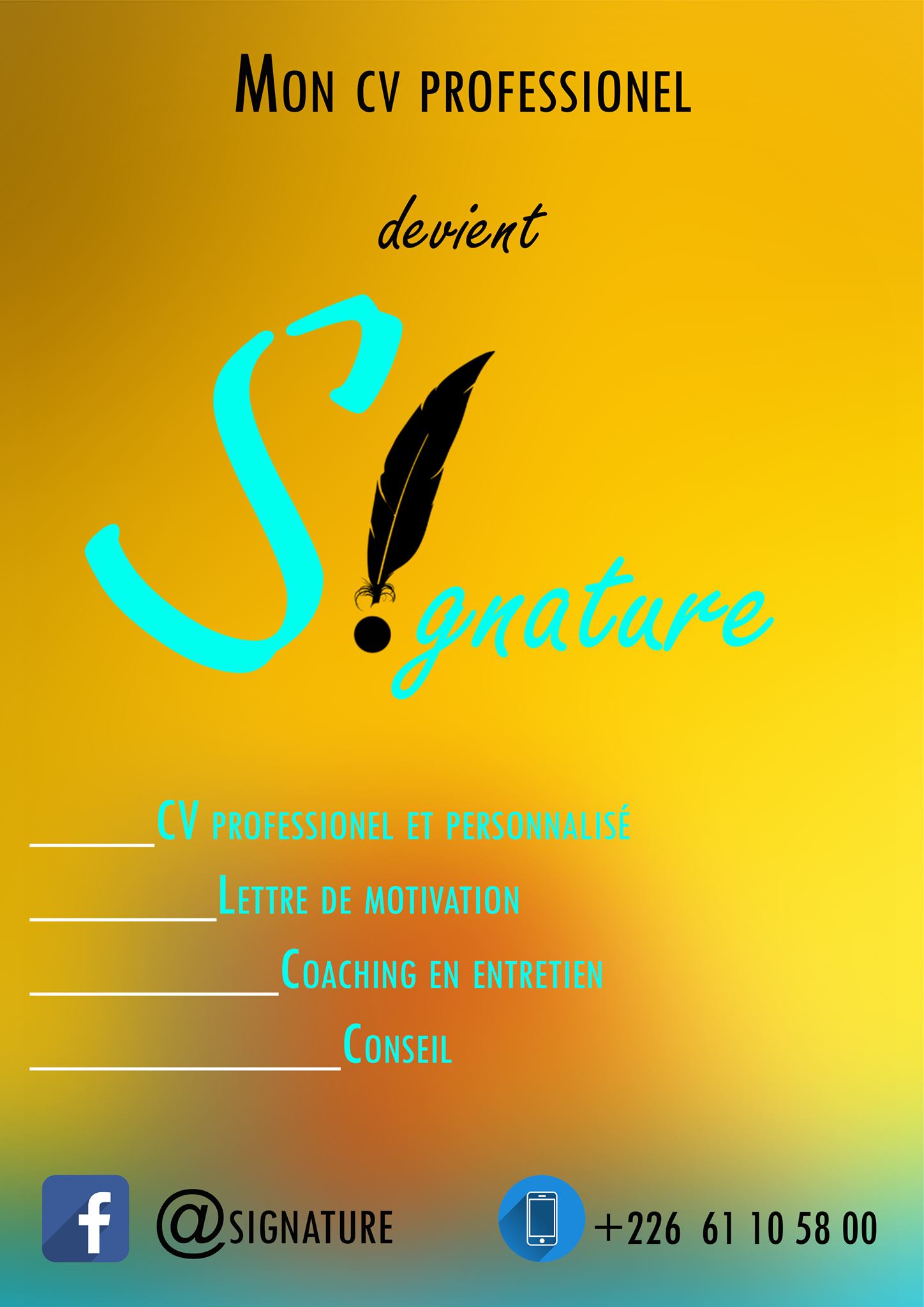 Signature -Mon cv professionnel-