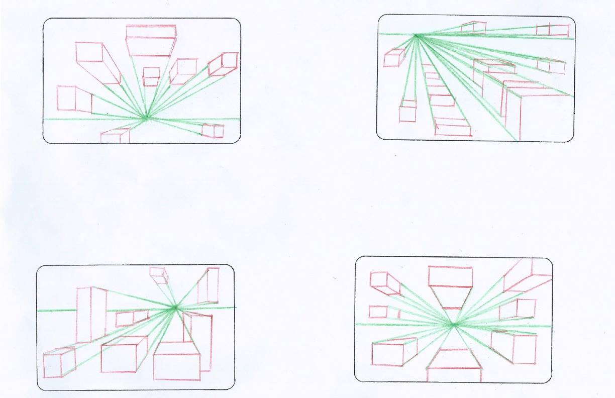 Victoria G - Some 1 point perspective thumbnails I did for...
