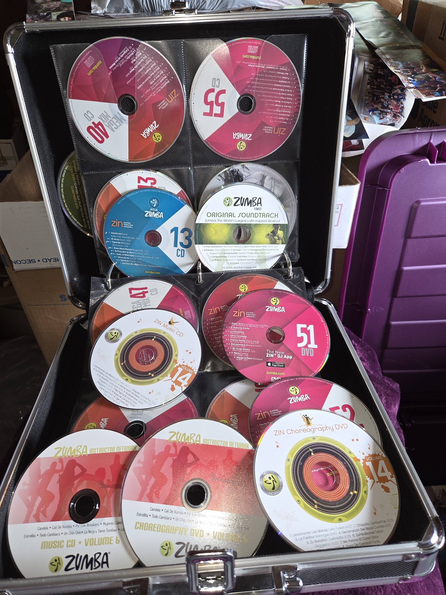 Finding my original Zumba CDs and rubber bracelets from way back