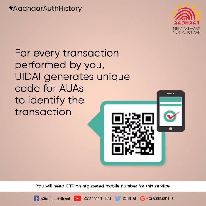 Aadhaar - The UIDAI response code in your #AadhaarAuthHistory record is ...