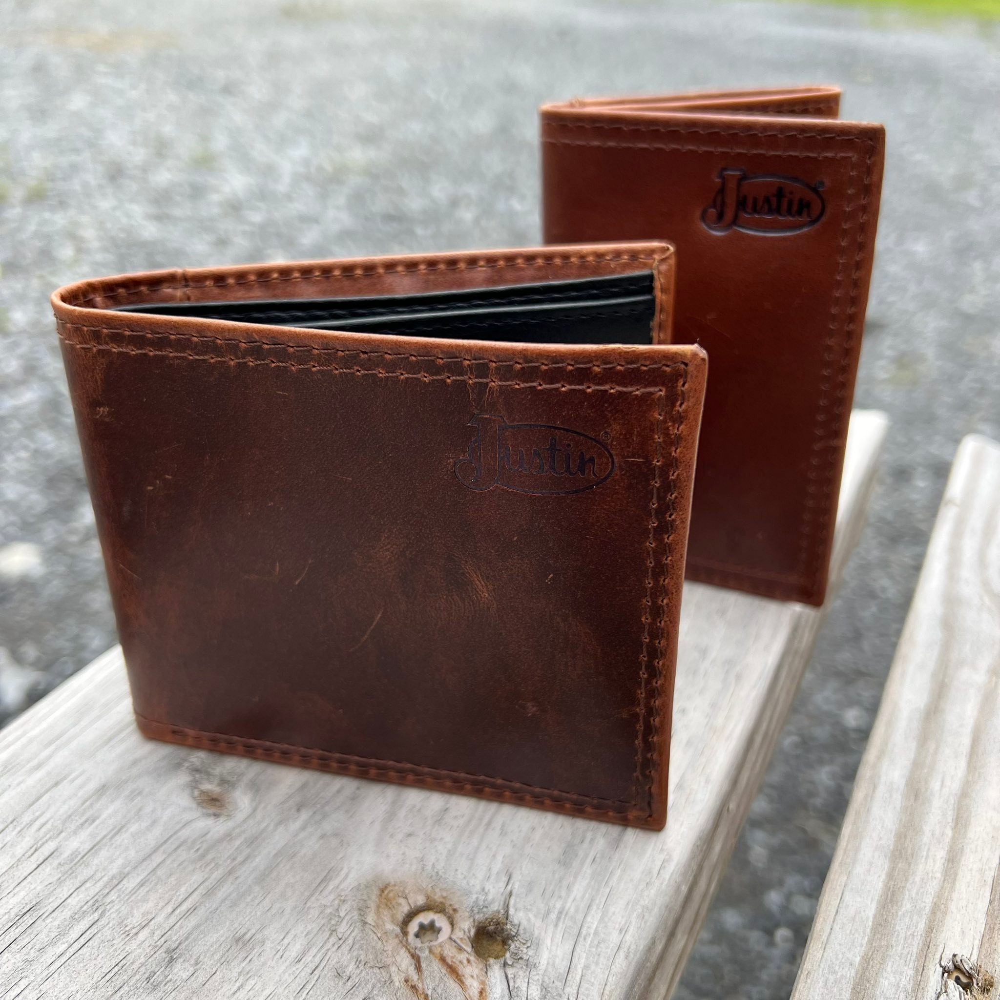 Paterr 12 Pack PU Leather Photo Wallets For Men - Bifold Design With ID Window & Card Slots, DIY Engraving Gift For Dad, Husband, Son (Brown/Coffee)