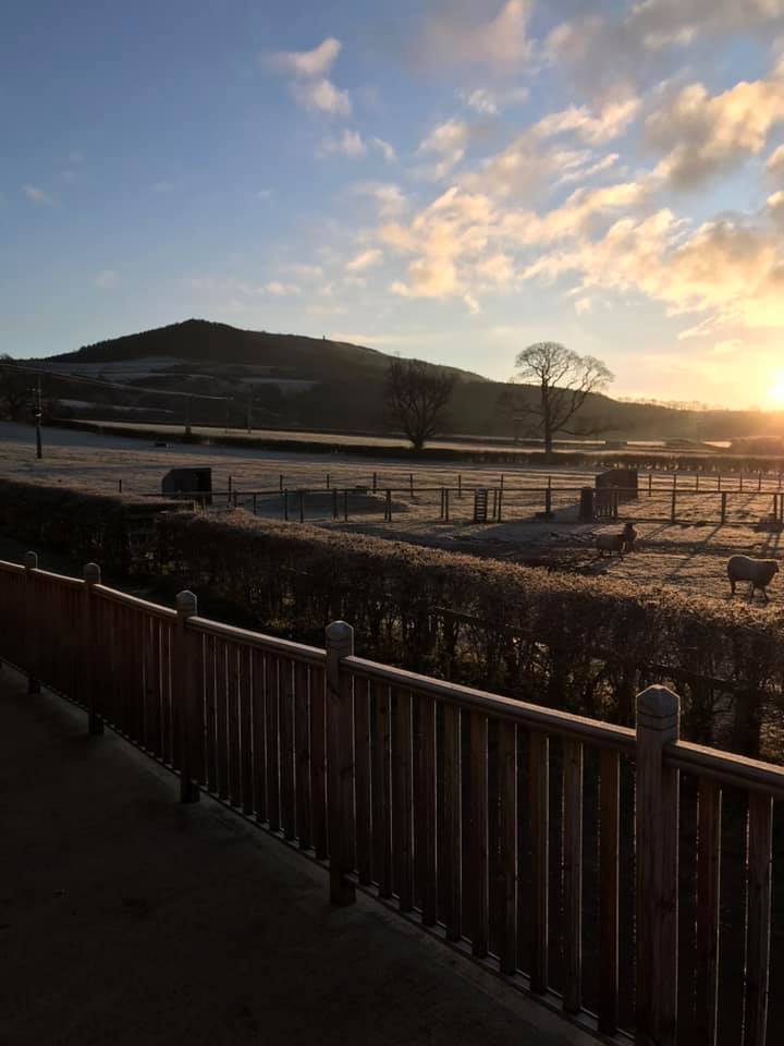Fresh frosty morning. Fletchers Farm Coffee Shop