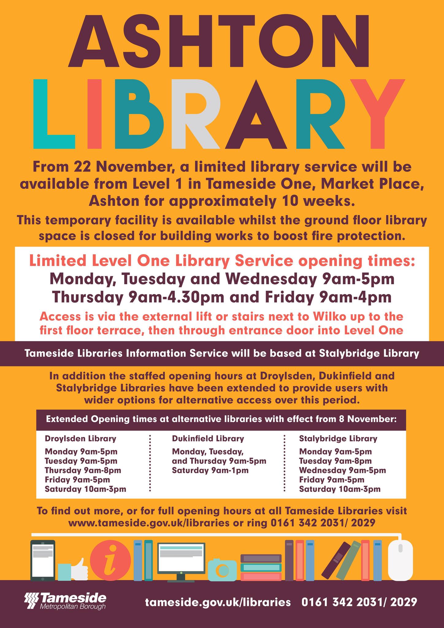The temporary Ashton Library is now... - Tameside Libraries | Facebook