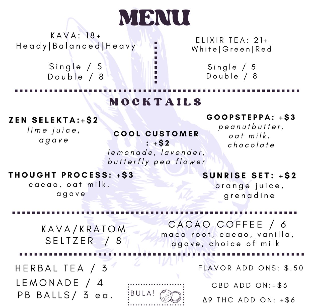 The White Rabbit KAVA | Chattanooga TN