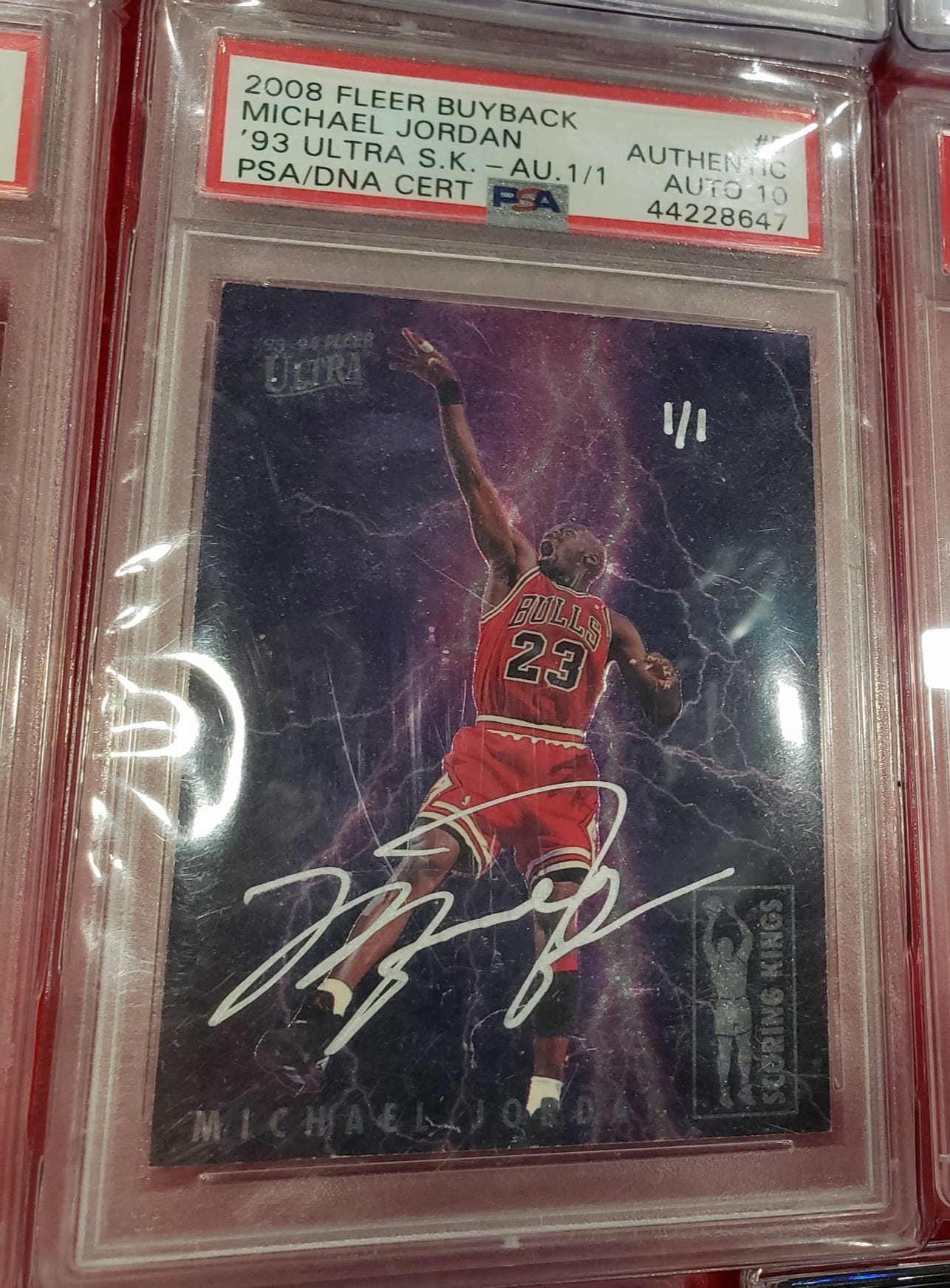 1993 Fleer Ultra Scoring Kings signed by Michael Jordan from the 