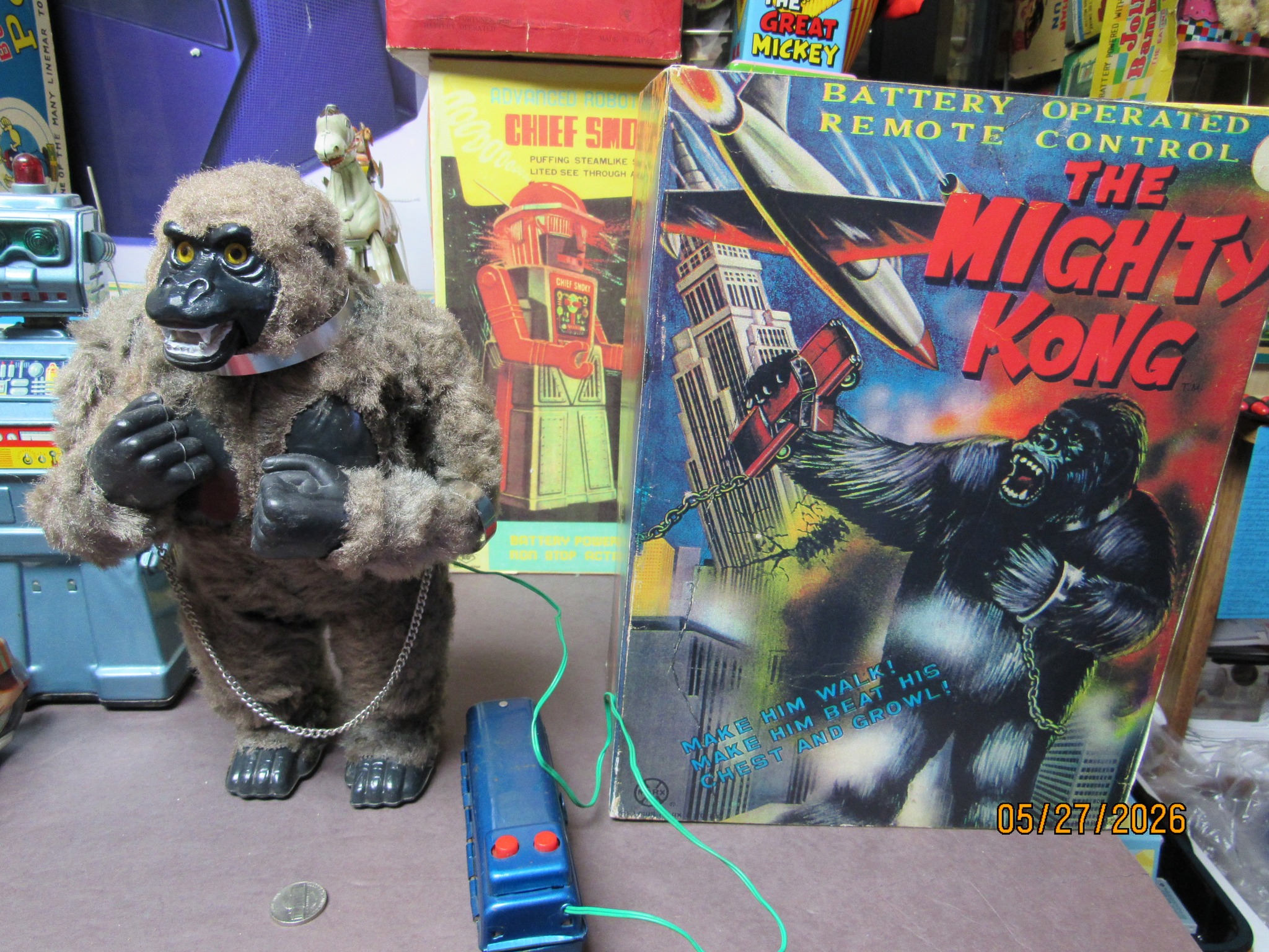 Mighty Kong By Marx Battery Operated N Mint Complete Non Working