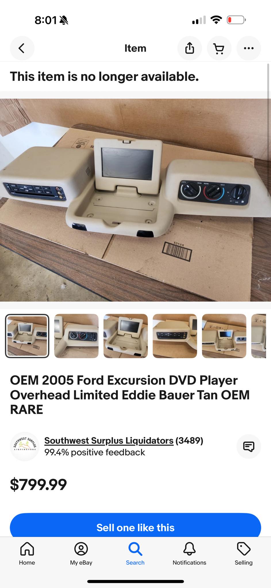 Hector - Man, these old OEM overhead DVD players for the Eddie Bauer ...