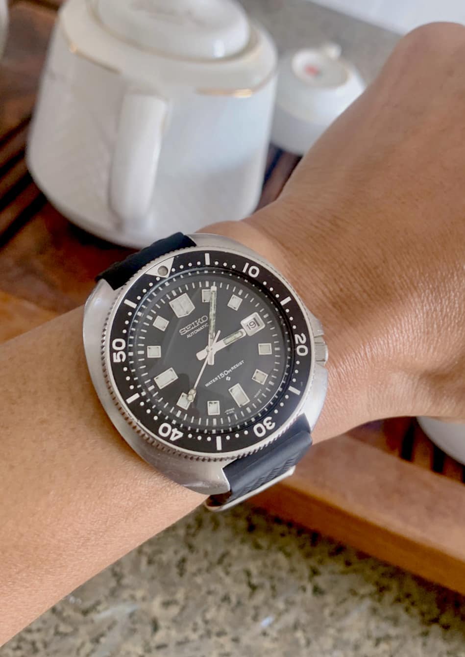 WOTD OceanX Sharkmaster in Rosegold and Blue. And my #WOTE is my
