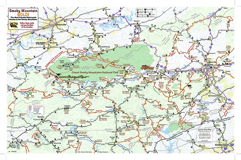 Our newest map - Smoky Mountain Gold.... - America Rides Maps