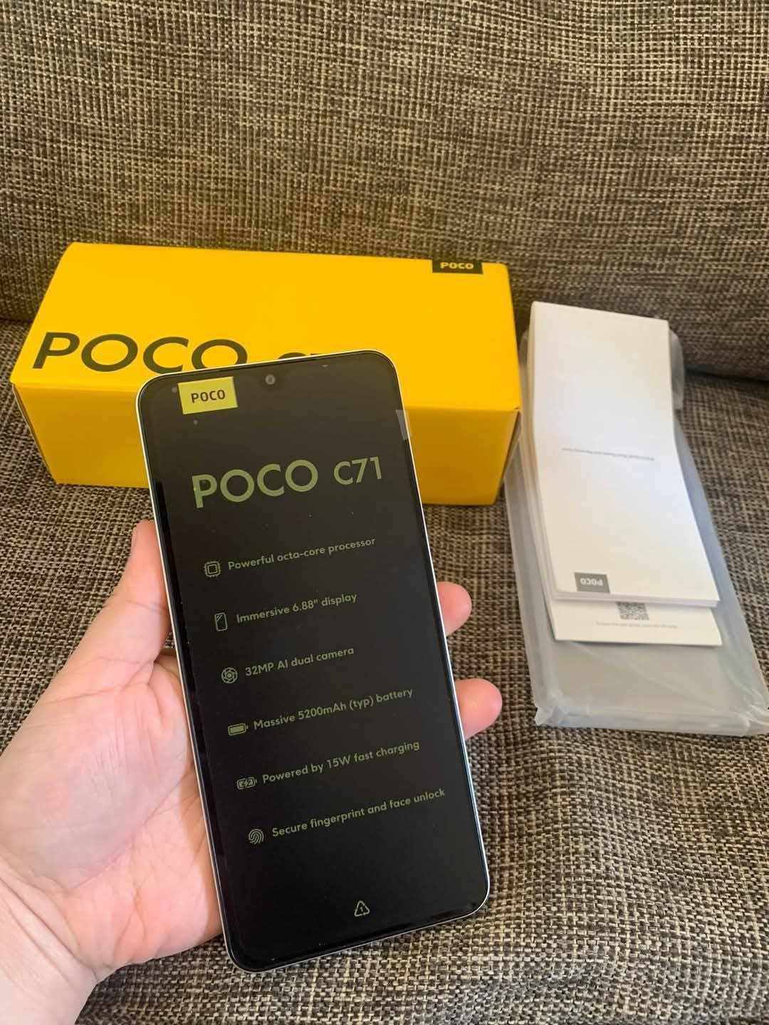 New launch Ng Poco 😍 XIAOMI POCO C71 3+3GB RAM / 64GB ROM (Gold