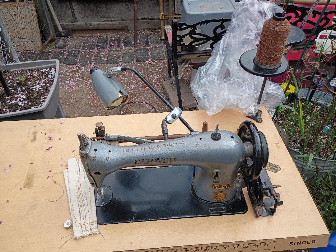 TWO SINGER SEWING MACHINES FOR SALE 1. WALKING FOOT 2. DOUBLE NEEDLE ...