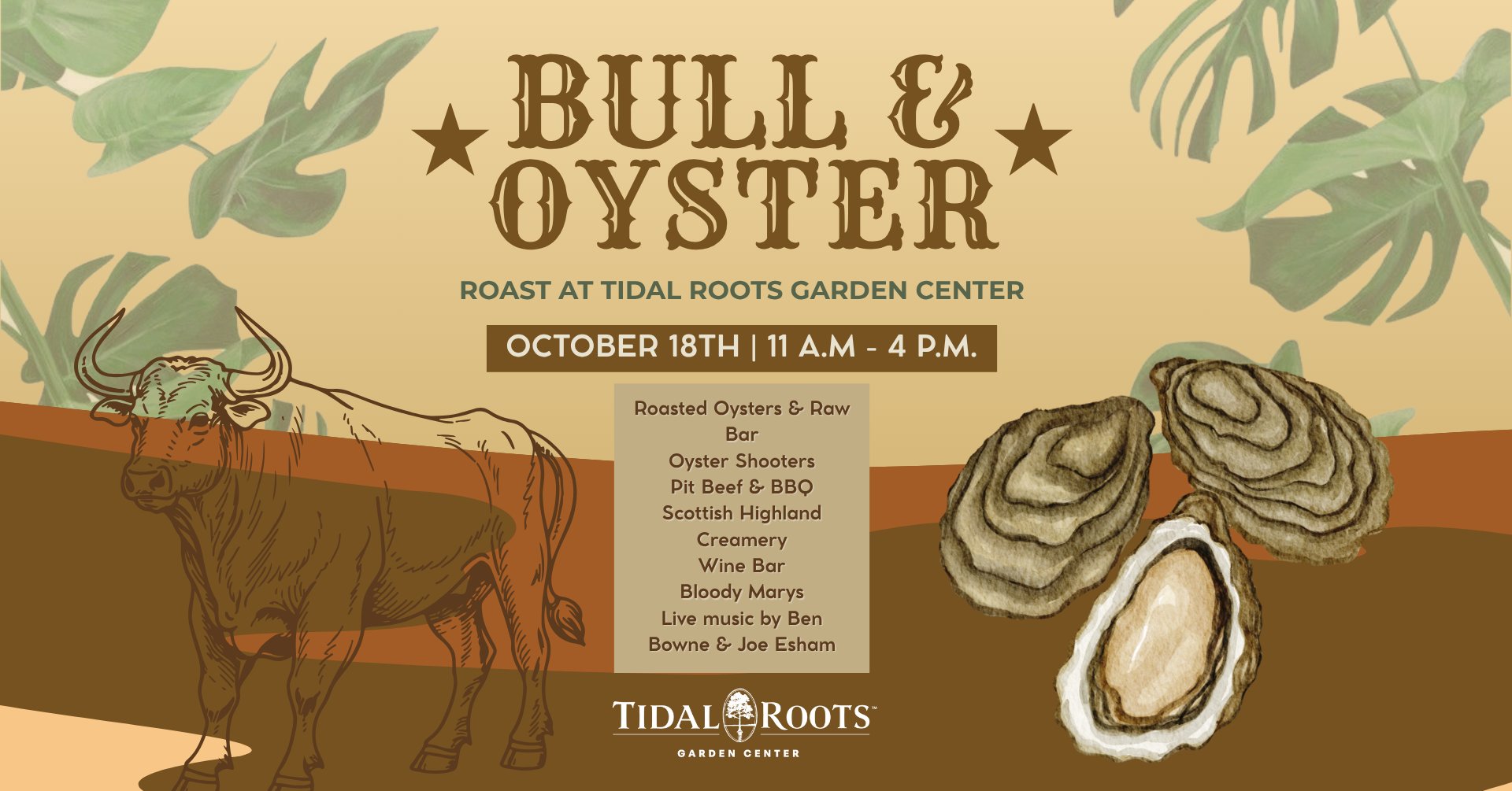 Bull & Oyster Roast at Tidal Roots