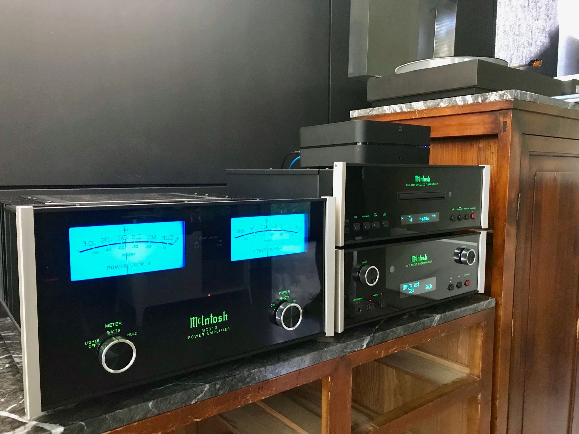 Another recent installation of the McIntosh MC312 Power Amp 