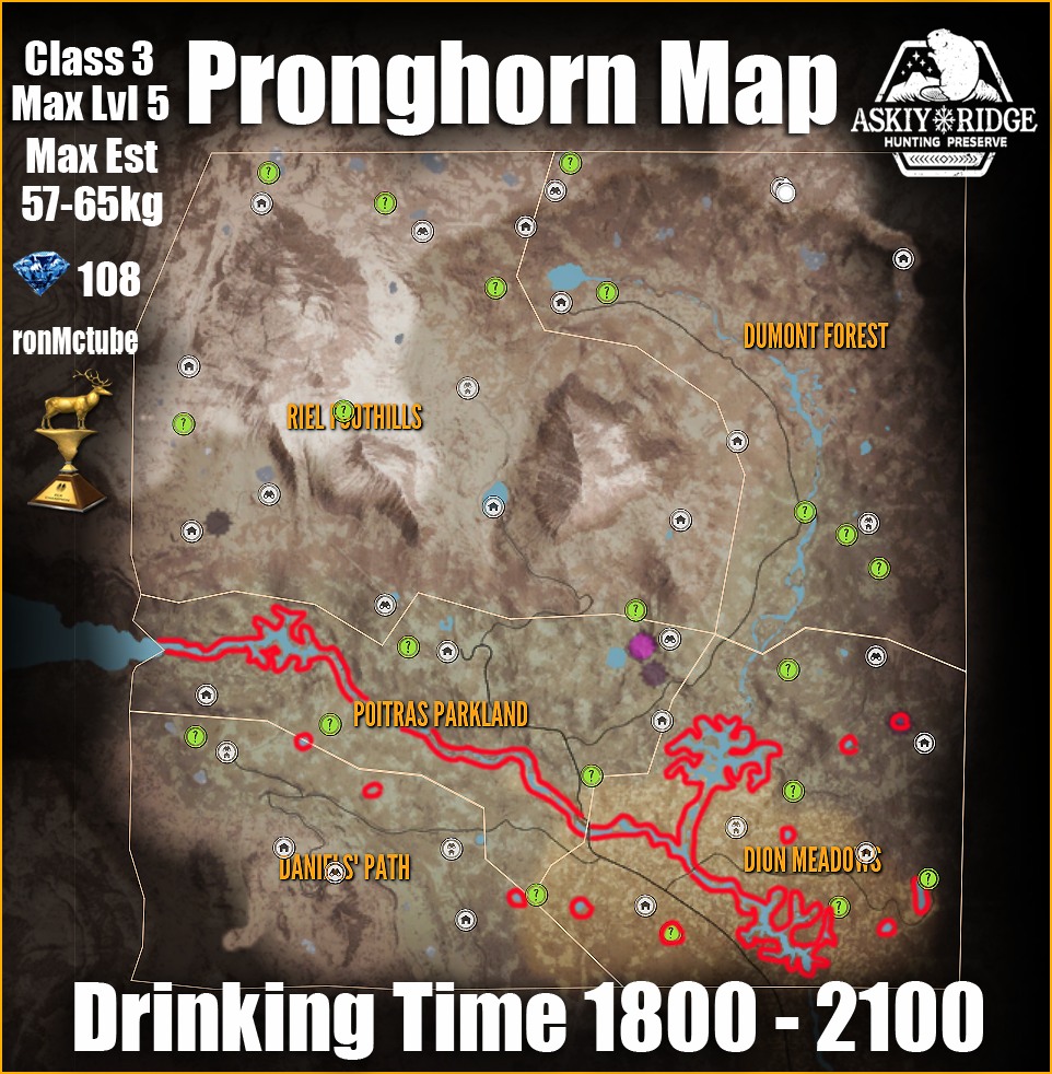 theHunter: Call of the Wild Official | Pronghorn Map for Askiy RIdge ...