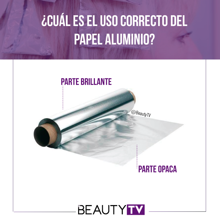 Papel aluminio con un lado brillante