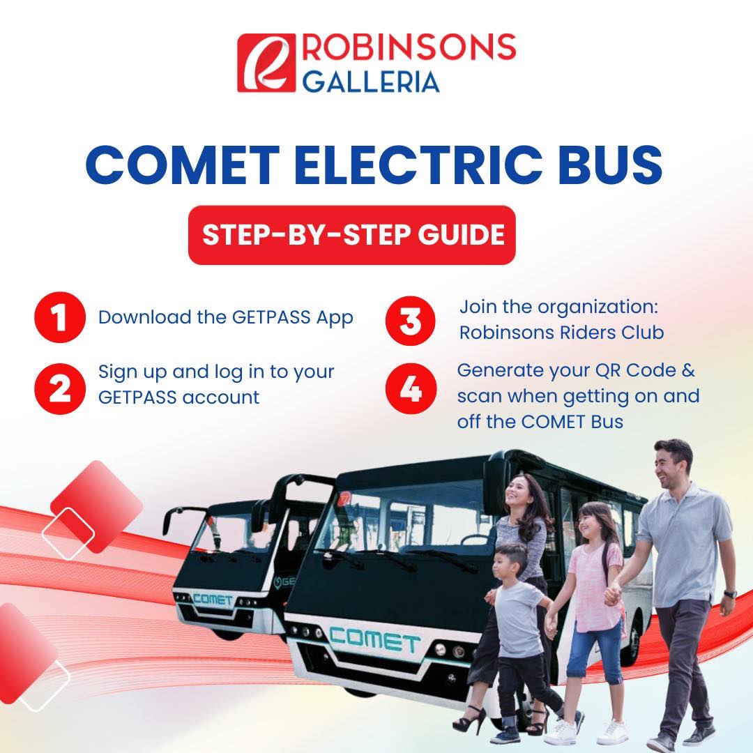 Here’s Comet Electric Bus schedule* +... - Robinsons Galleria | Facebook