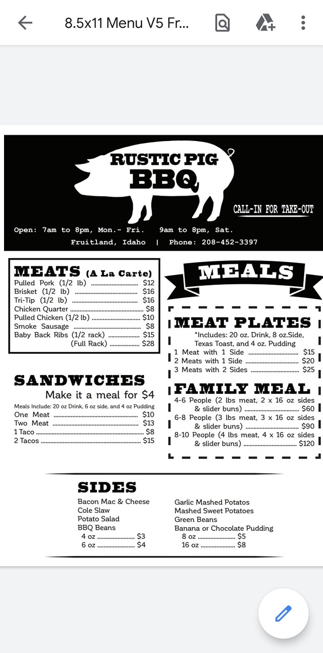 Rustic Pig BBQ - Rustic Pig BBQ added a new photo.