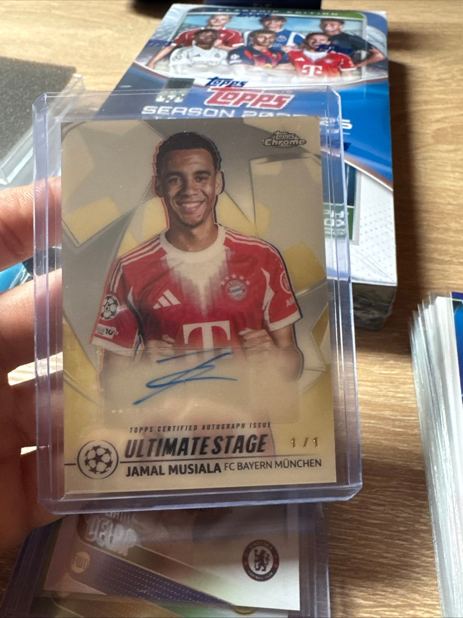 Jamal Musiala 1/1 auto Topps Chrome ultimate stage flagship 25-26