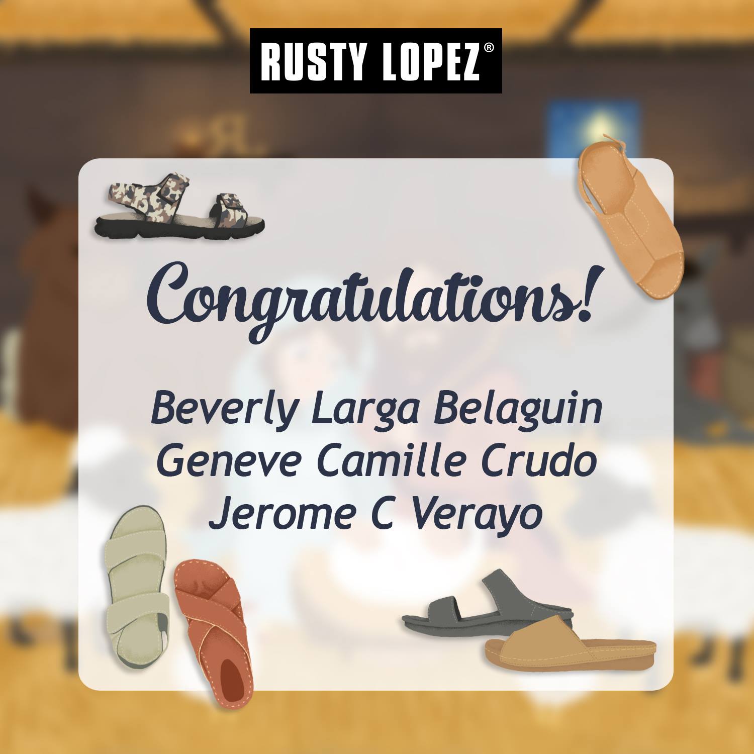 Congratulations to our winners!... - Rusty Lopez Official | Facebook