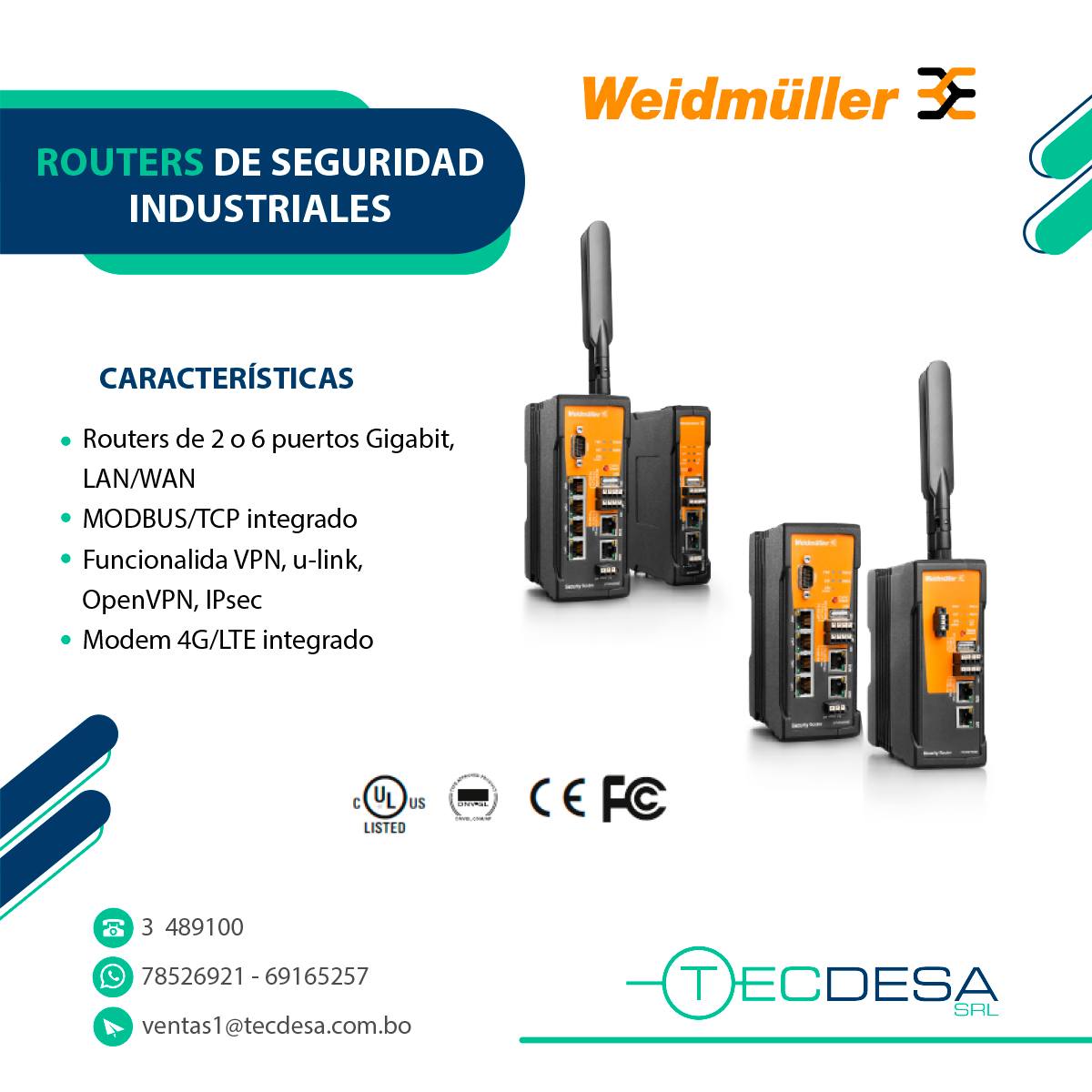 Tecdesa Bolivia SRL - Routers de seguridad industrial de calidad ...