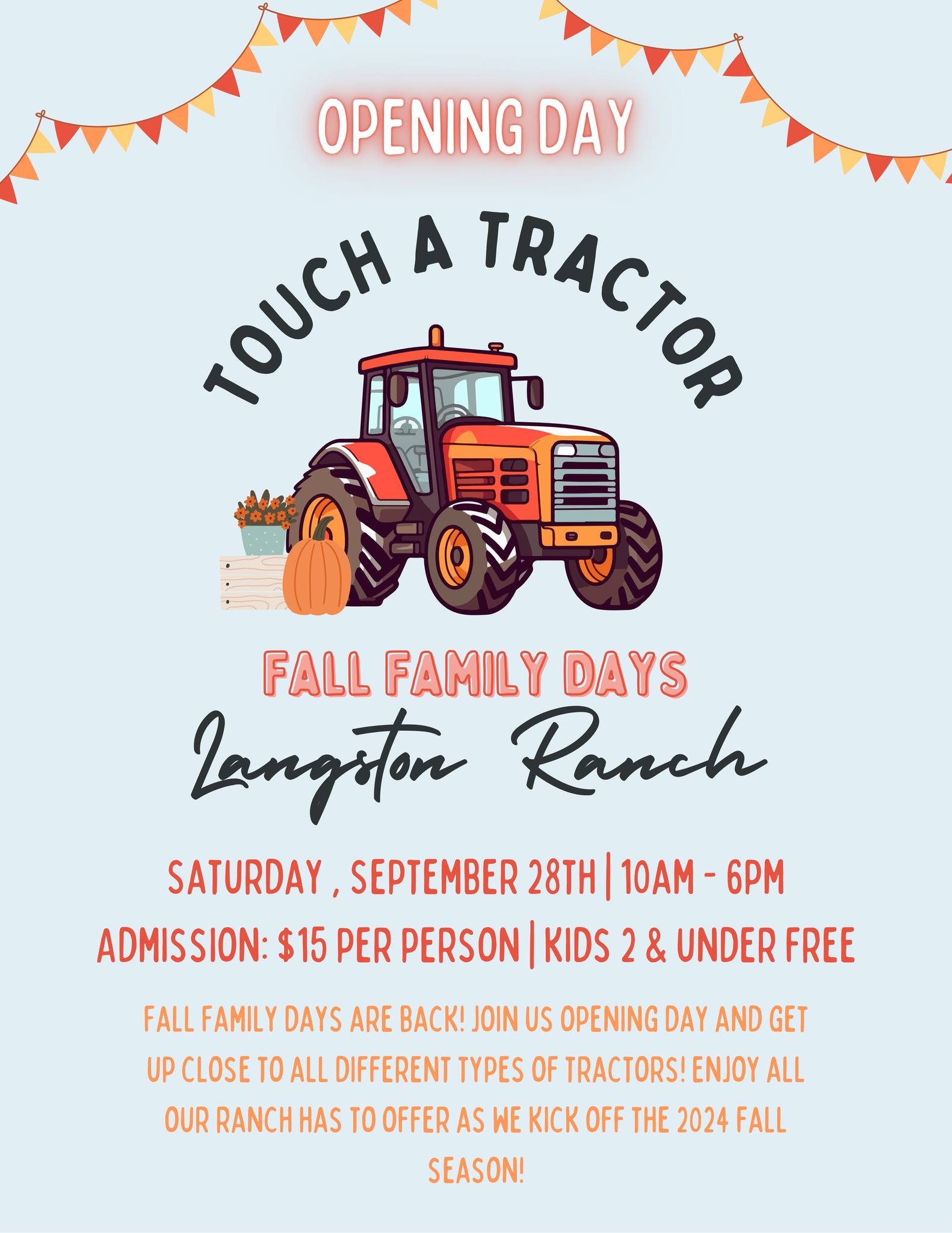 Touch a Tractor - Fall Family Days