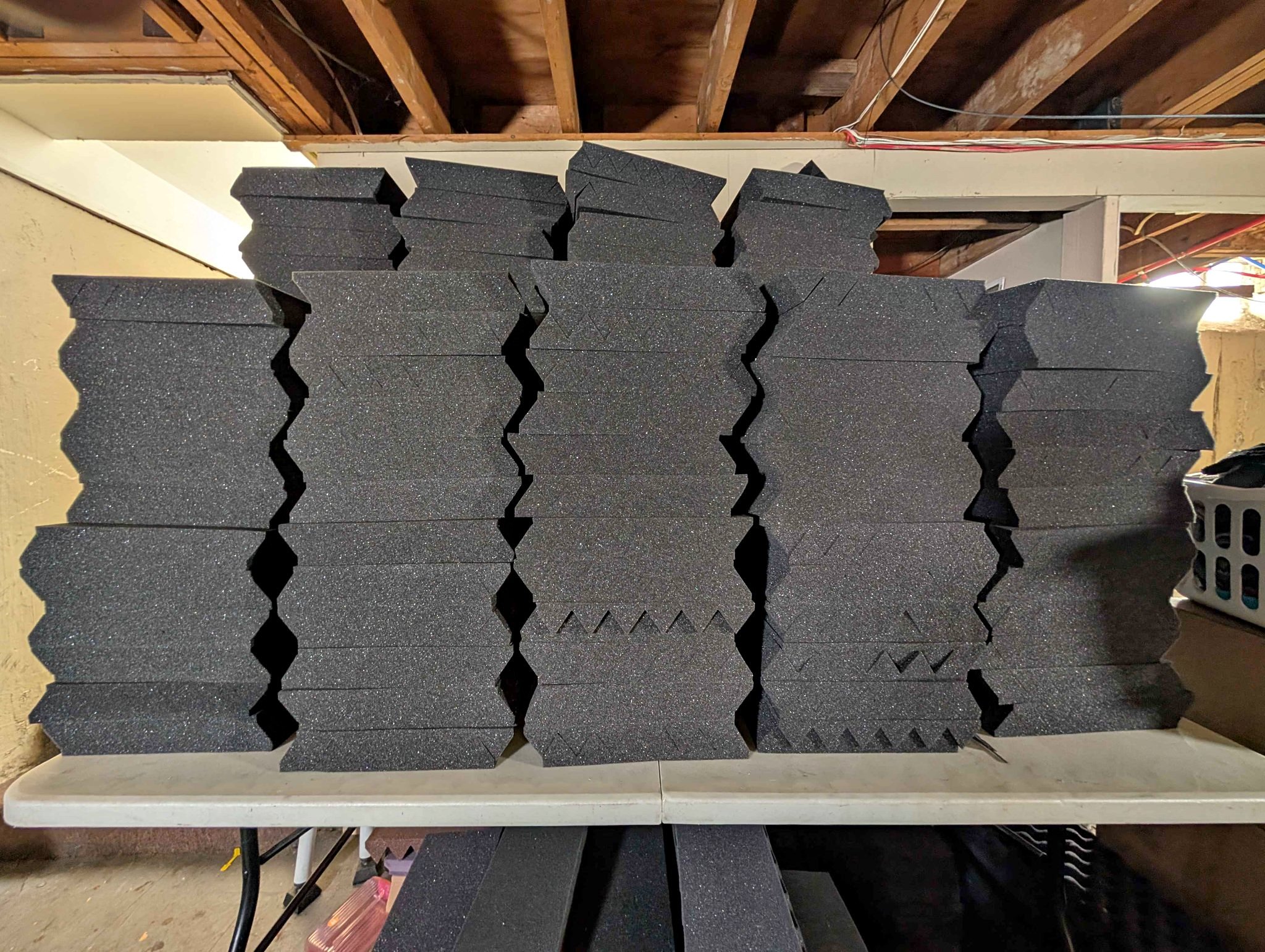 50 Pack 12x12x2" Charcoal Wedge Acoustic Foam Panels – Studio ...