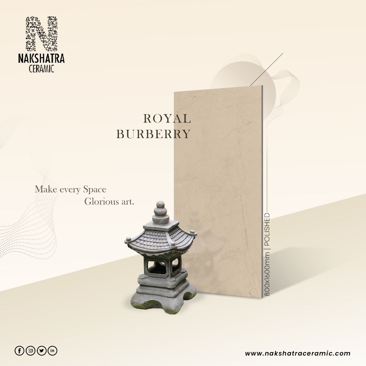 "Make every Space Glorious art." royal... - Nakshatra Ceramic
