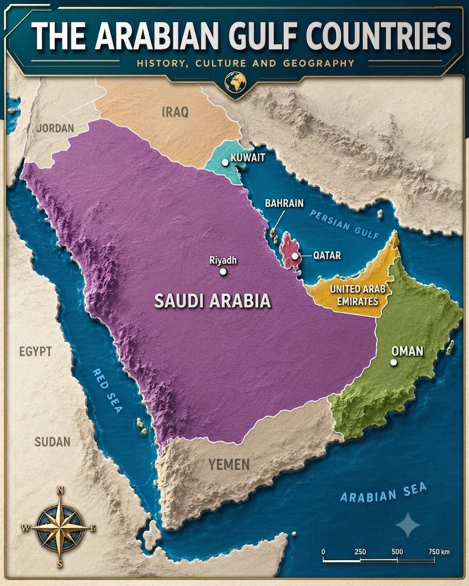 🗺️ Political Map of the Middle East The Middle East — a