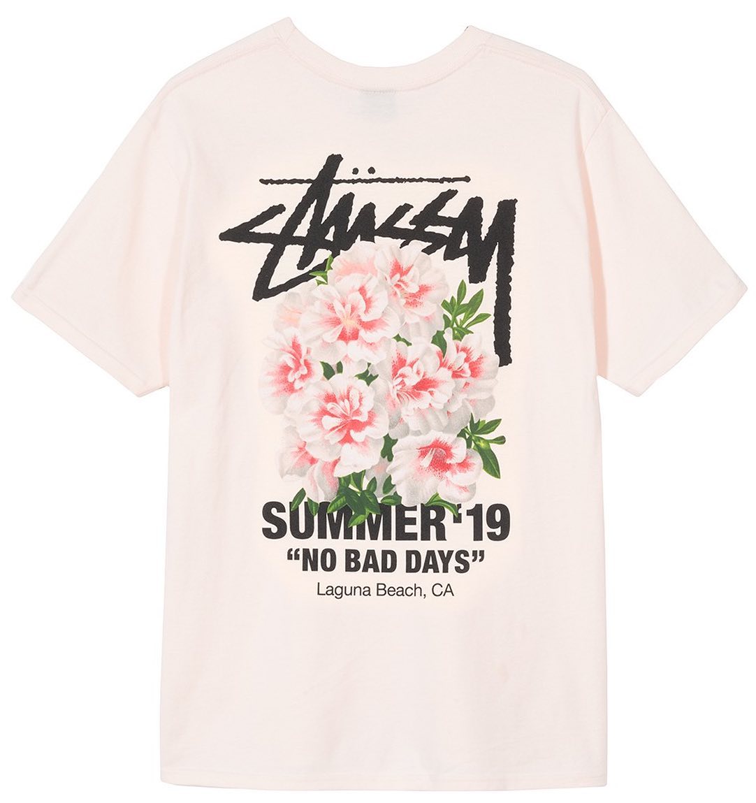 Summer '19 - Carnation tee “NO BAD DAYS” #stussykl #stussy