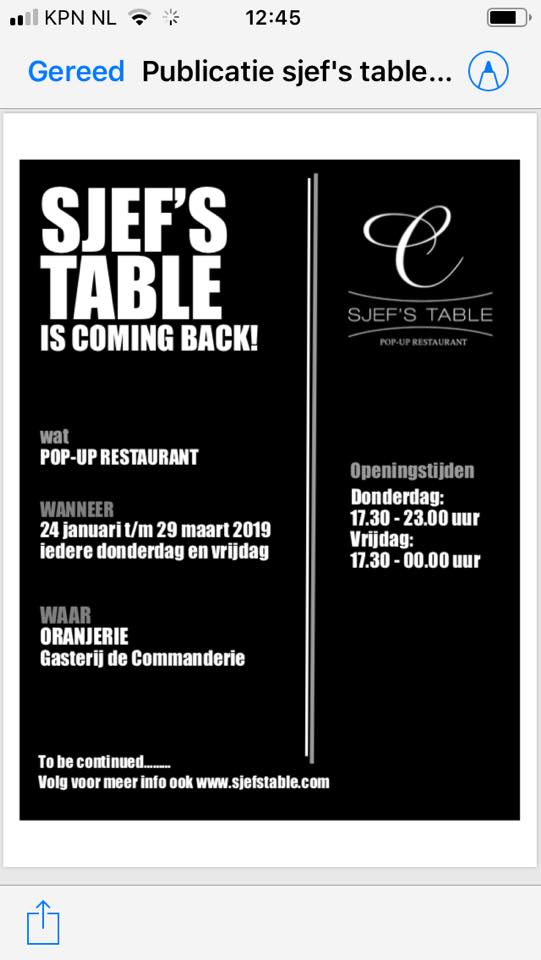Sjef's Table | Tilburg