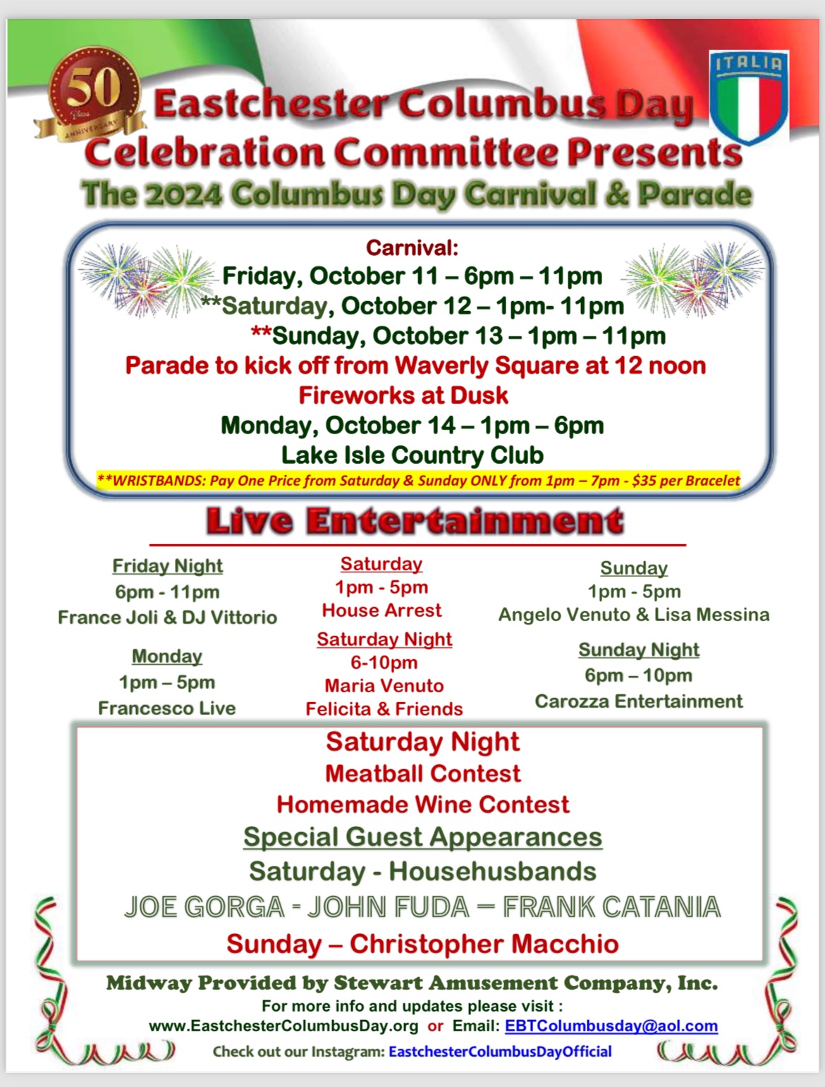 Columbus Day 2024 - 50th Anniversary