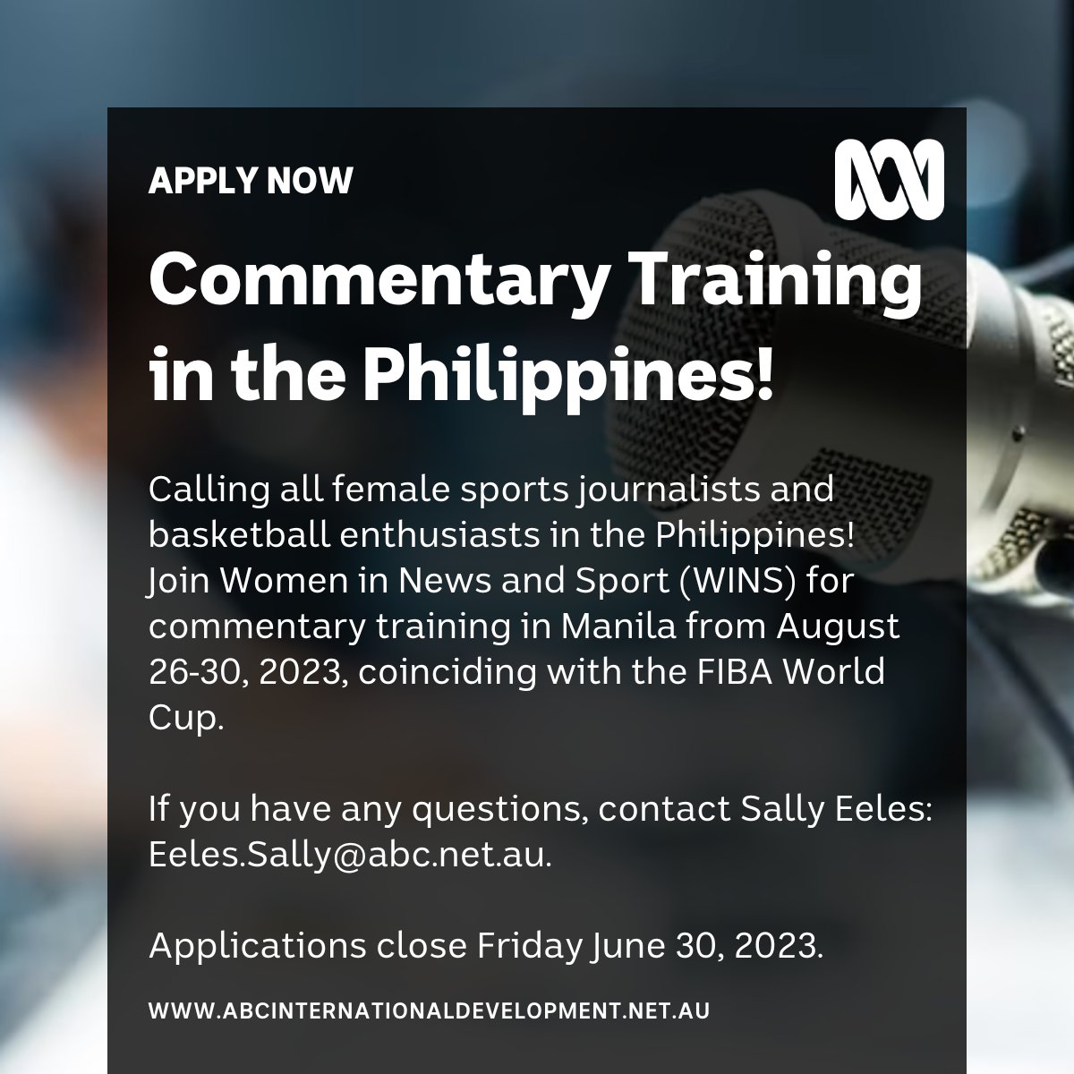 ABC - 🗣️ Calling all female sports journalists and basketball ...