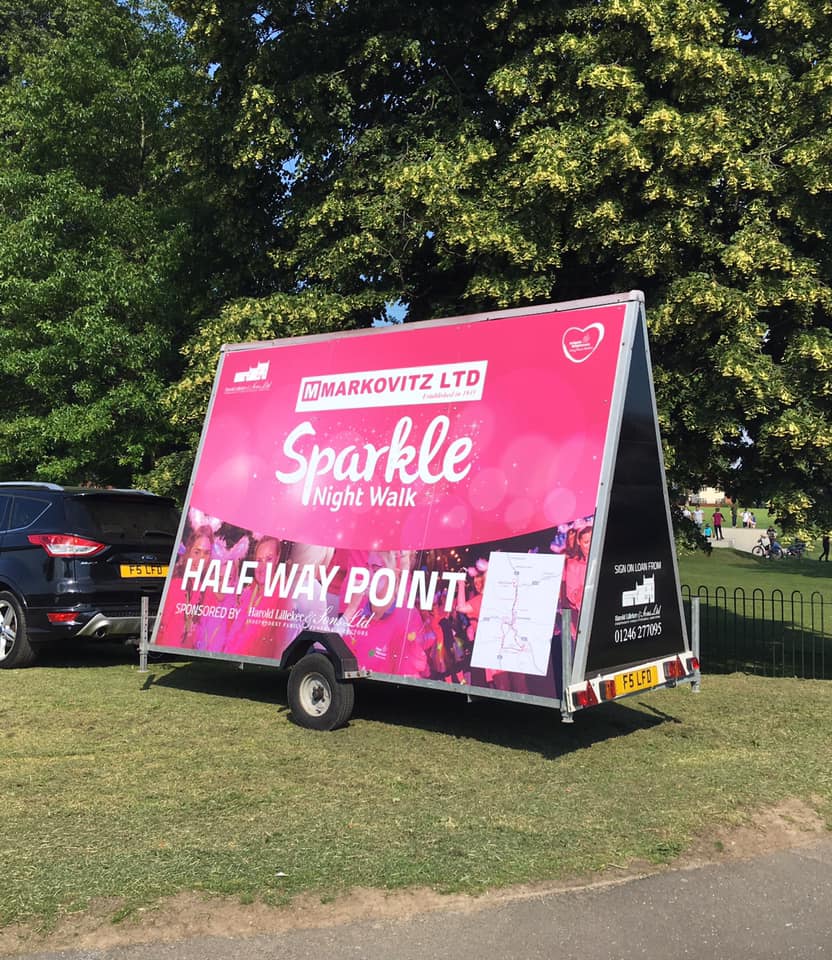 Our Half Way Point Sign is ready for Saturday night! Who’s walking this ...