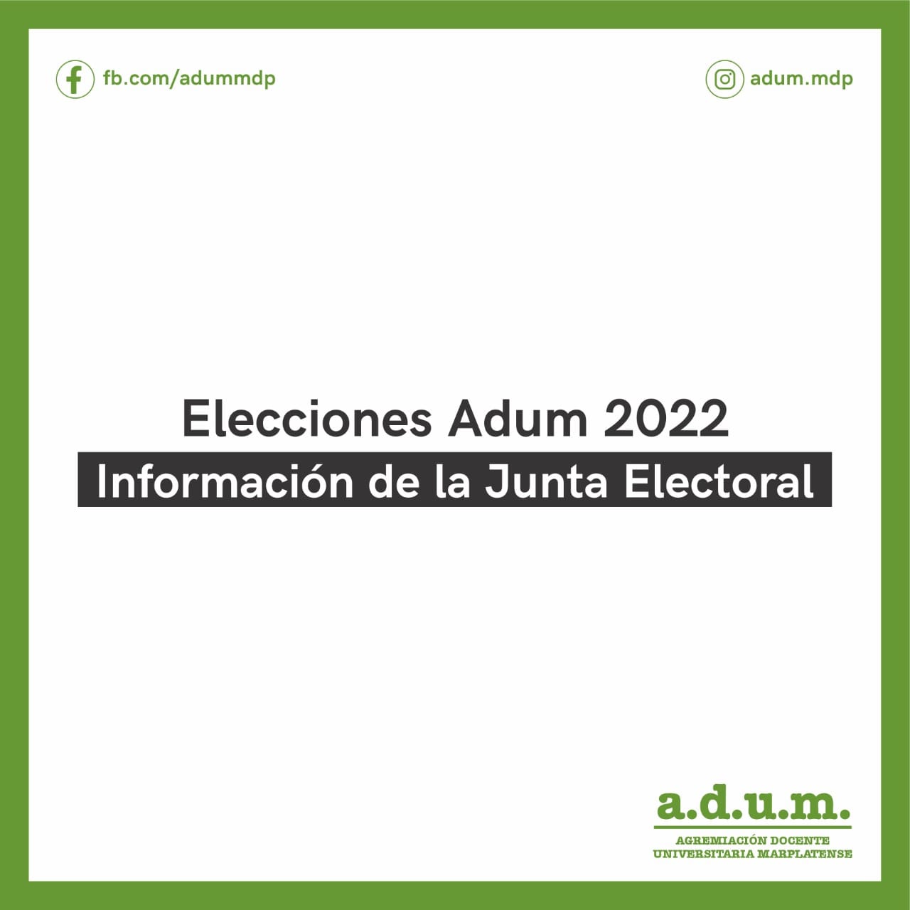 ️Le... - ADUM - Agremiación Docente Universitaria Marplatense