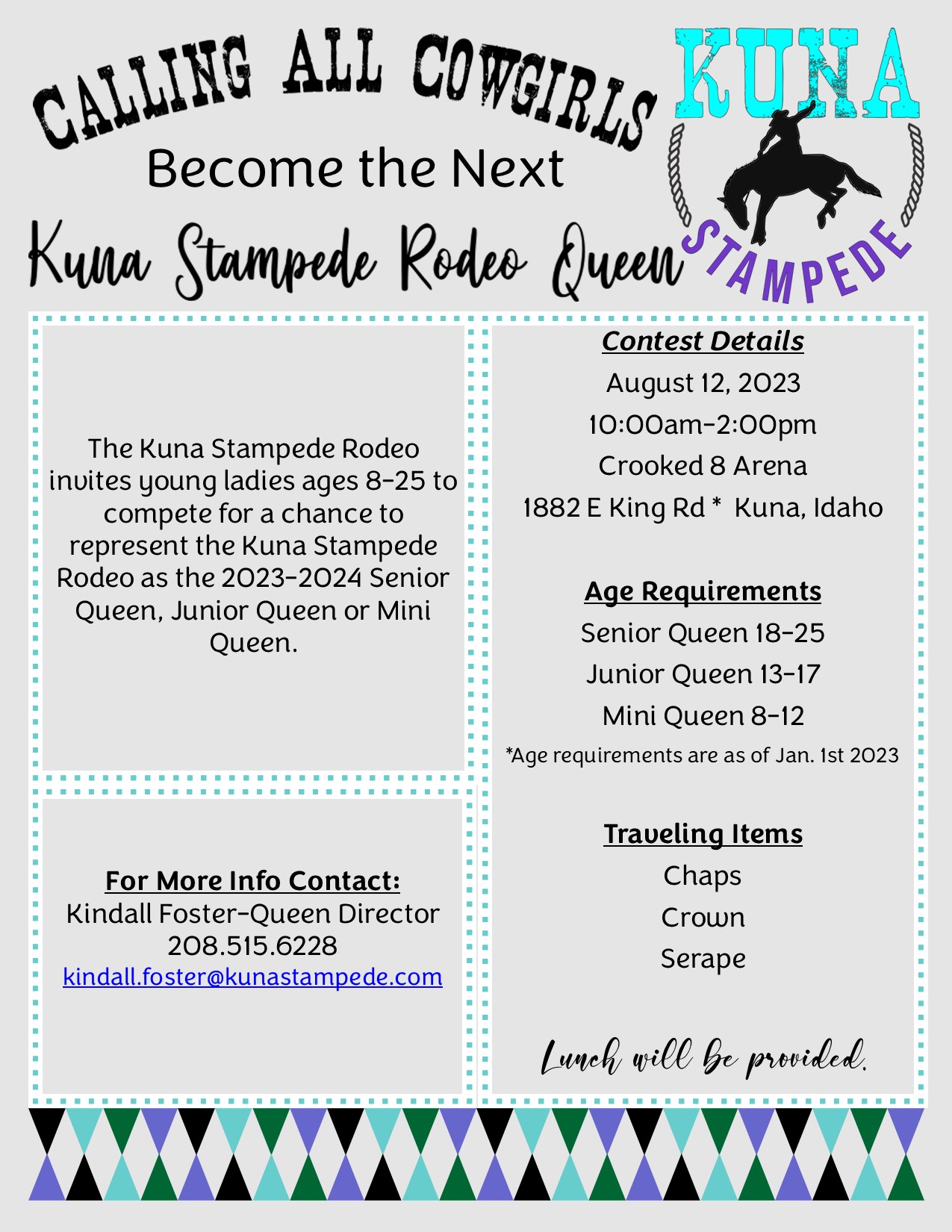 Get your application in for the... - Kuna Stampede Rodeo