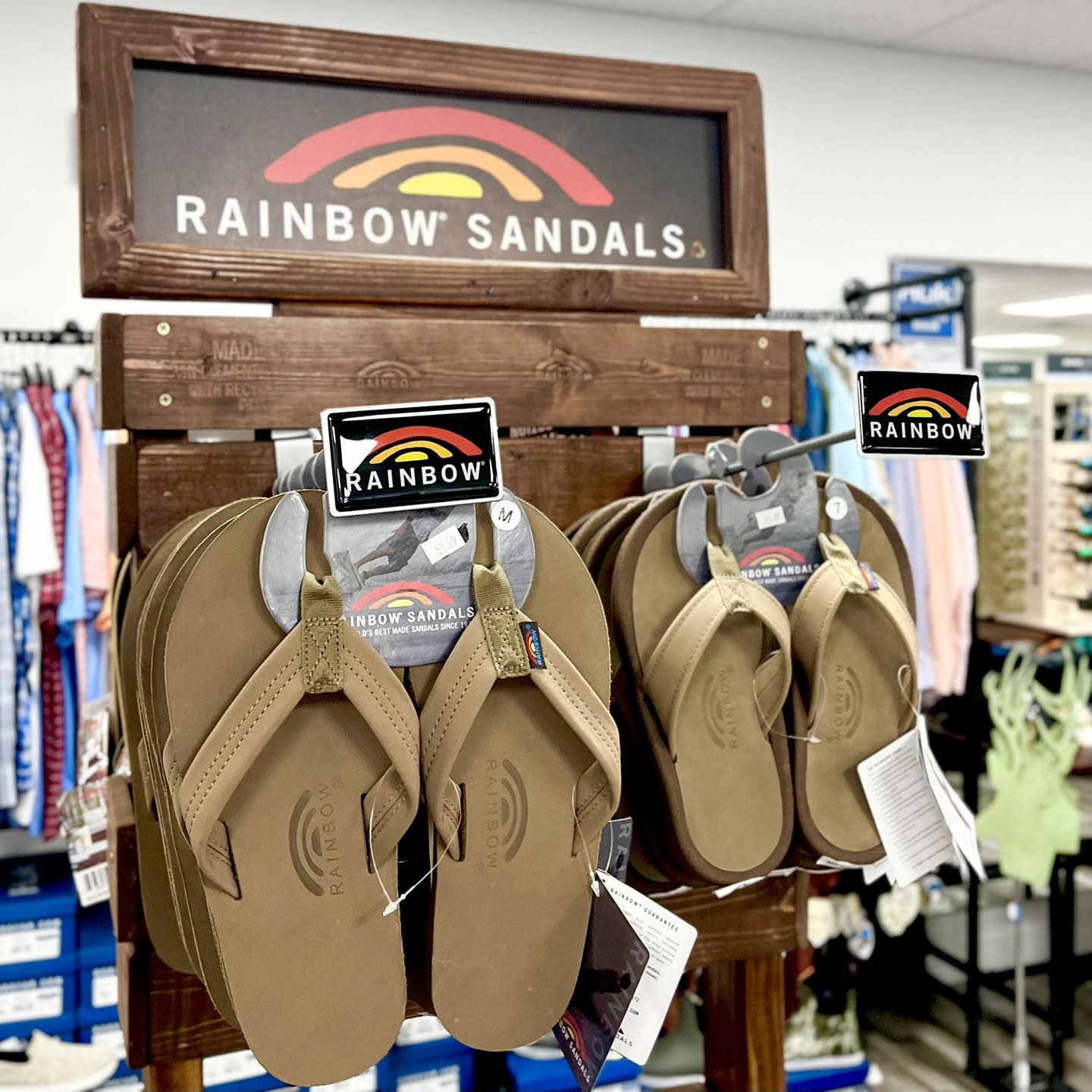 Rainbow sandals now available at Leggett Town and Country