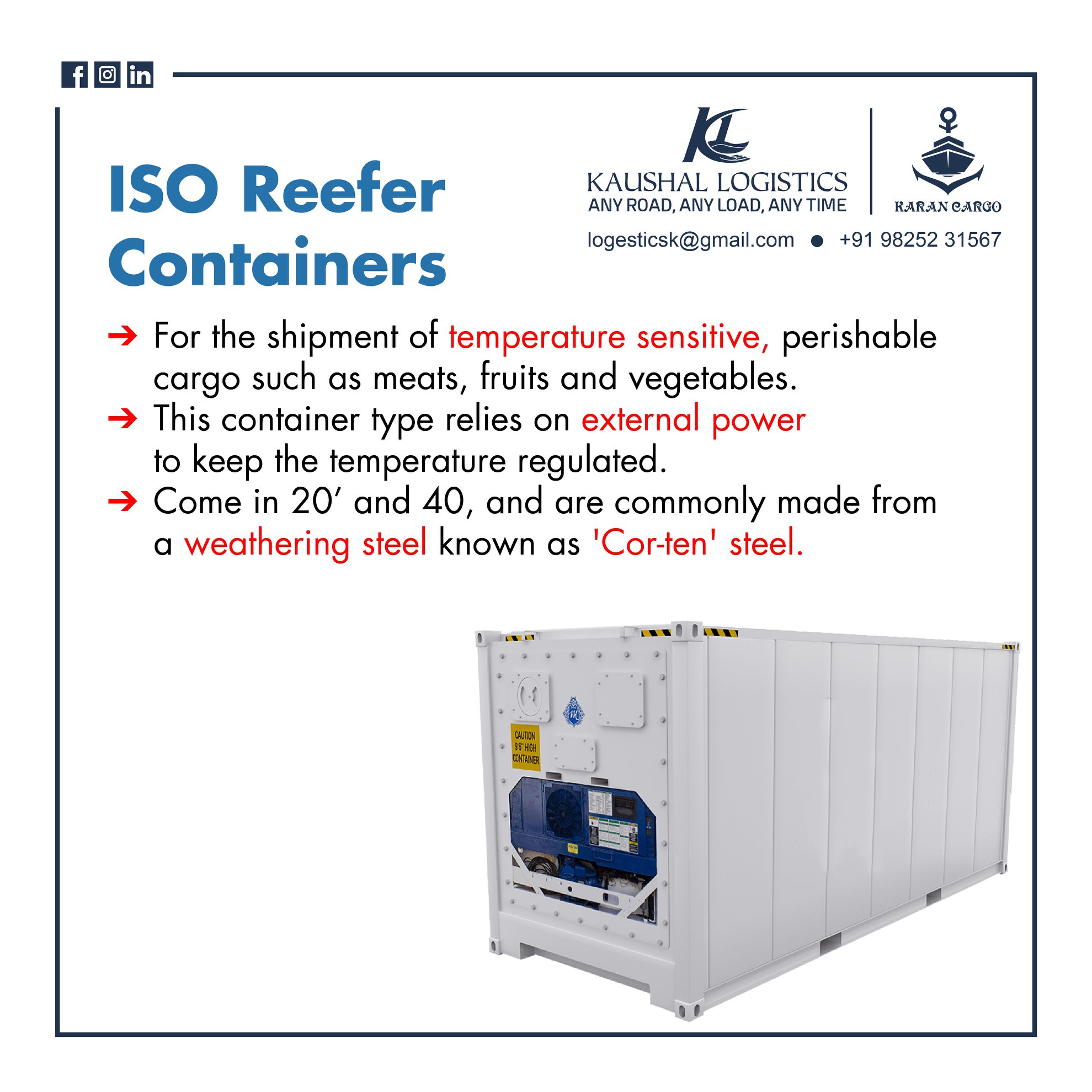 Types of container series- Part 7 ISO... - Kaushal Logistics