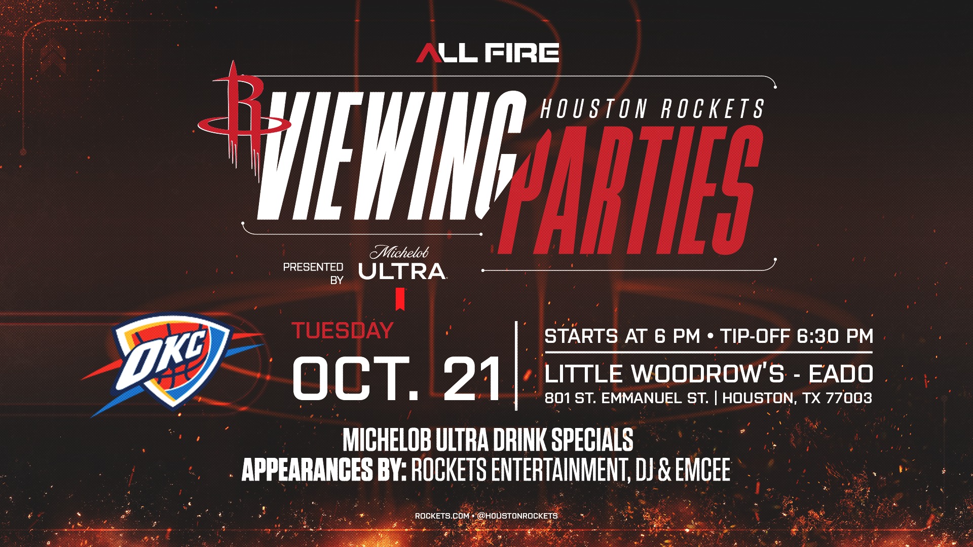 Opening Night Rockets at Thunder Viewing Party