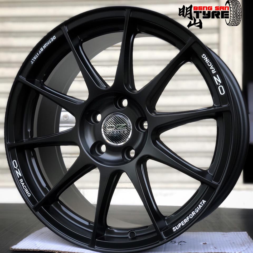 OZ racing Superforgiata 17” (Matt Black) 17” x7.5JJ ET:+35 PCD 