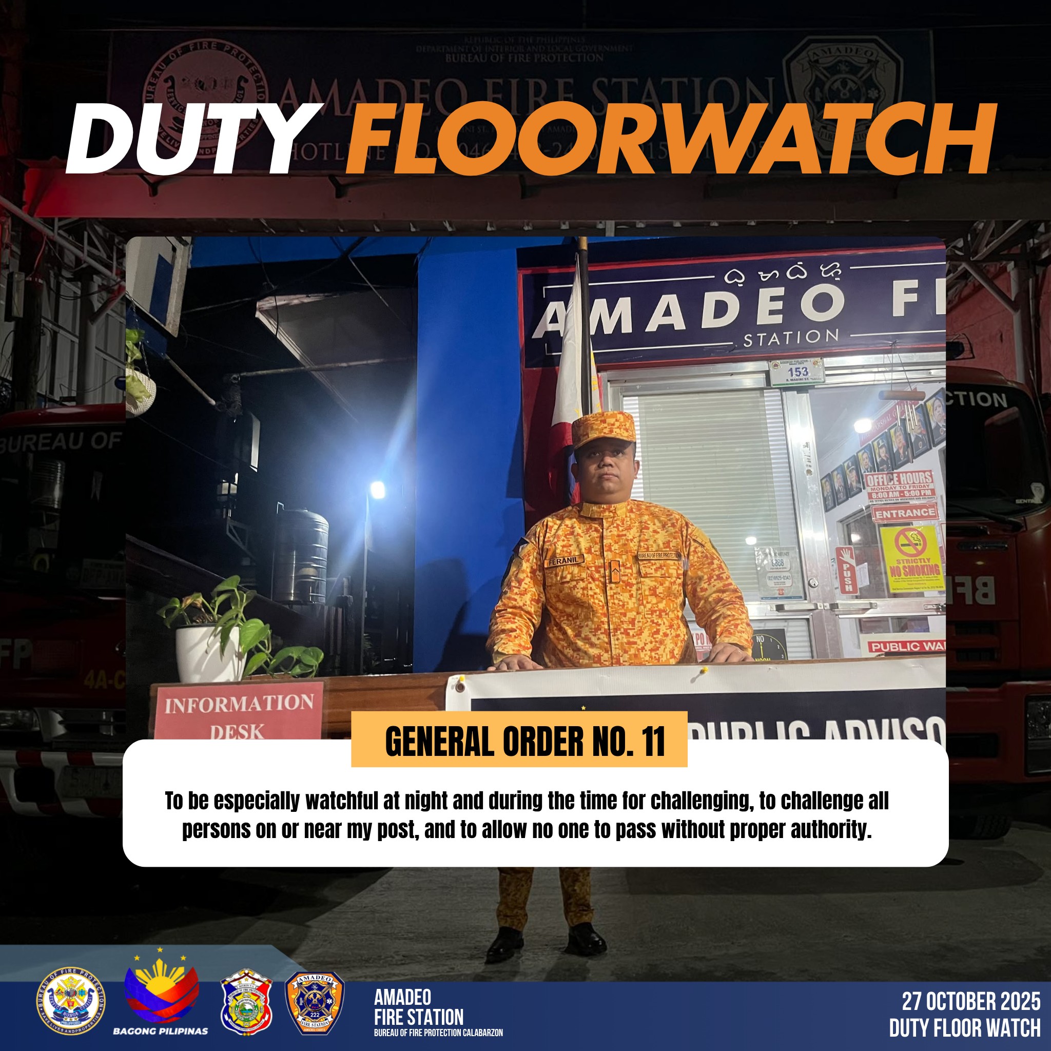 Bfp Amadeo FS - 27 October 2025 𝐈𝐍 𝐏𝐇𝐎𝐓𝐎 I Under the leadership of ...