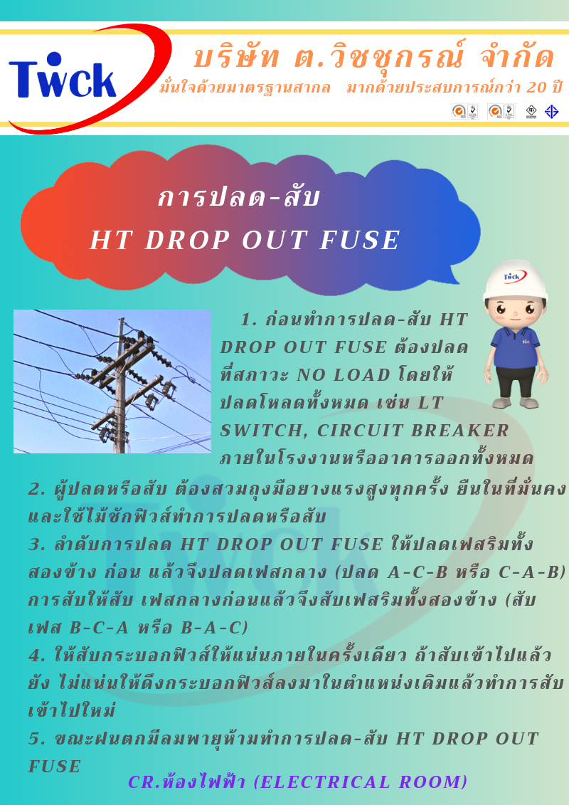 การปลด-สับ HT DROP... - TWCK ผู้ผลิตตู้ไฟฟ้า ตู้สวิทช์บอร์ด รับทำเนมเพล ...