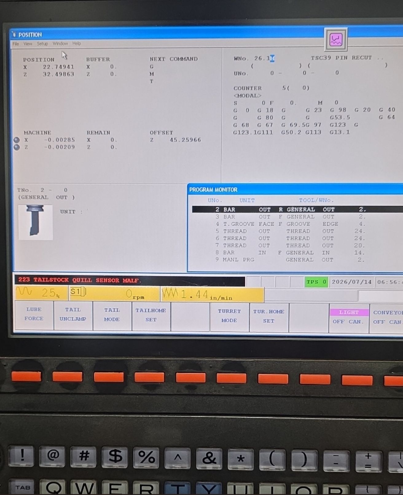 How to clear 230 illegal MMS unit alarm on Mazak 530-CII with