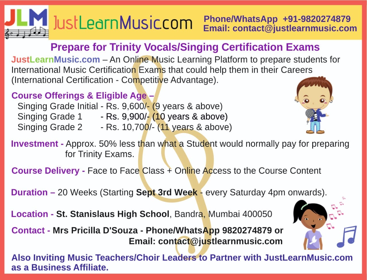 School Education (K-12) | Prepare for Trinity Vocals/Singing ...