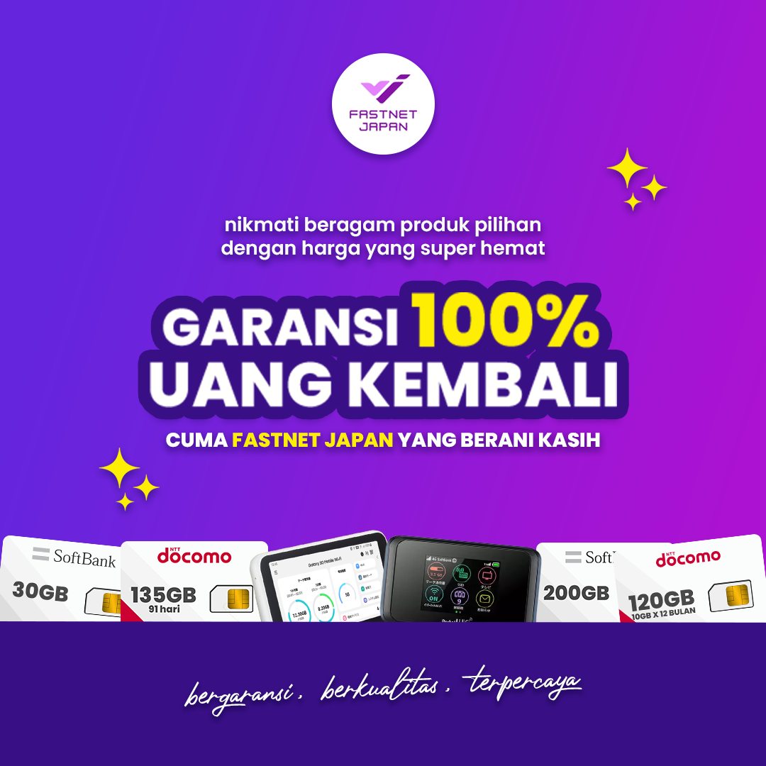 Fast Net Japan - garansi 100% UANG KEMBALI cuma FASTNET...