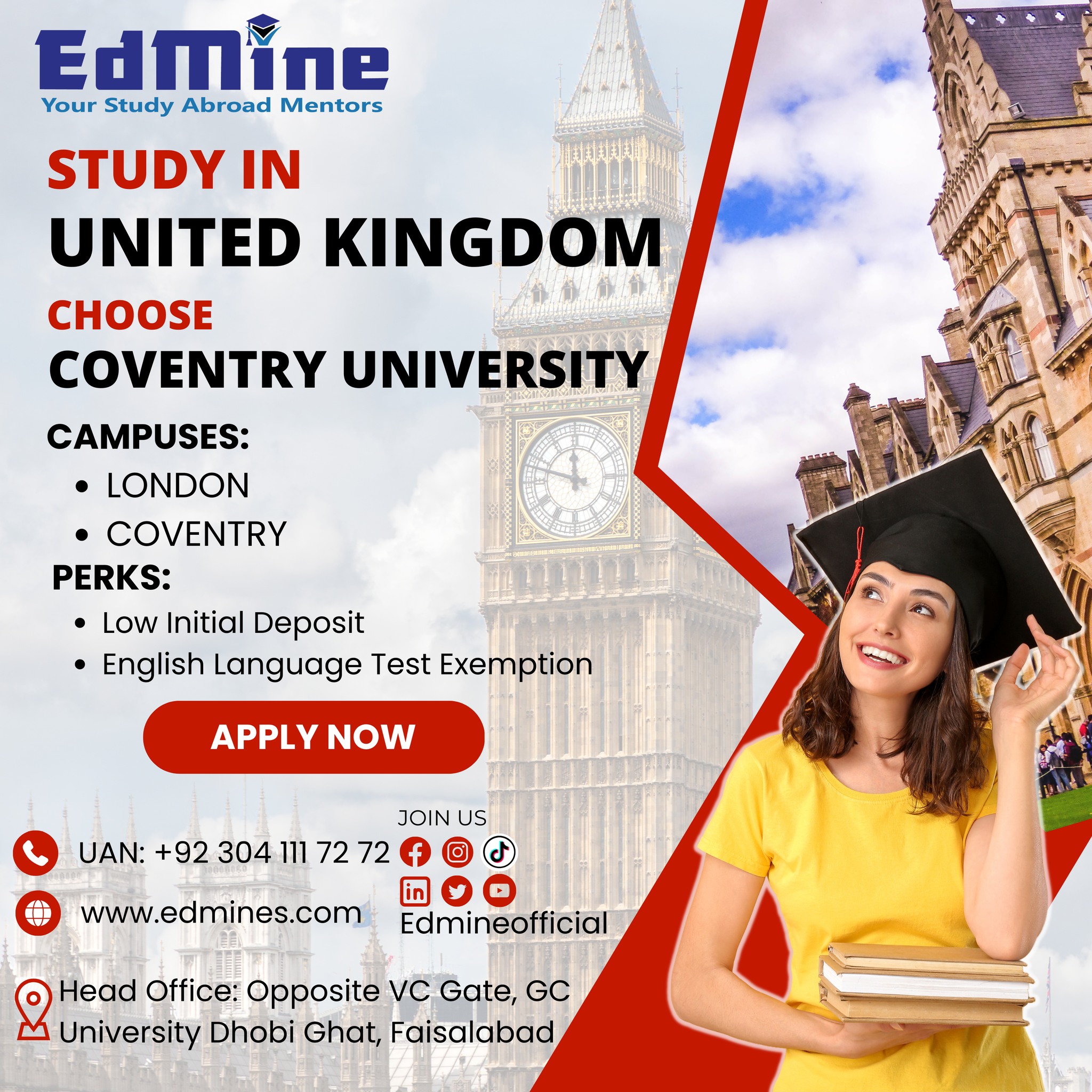 EdMine - 🌍📚 Study in the UK at Coventry University with... | Facebook